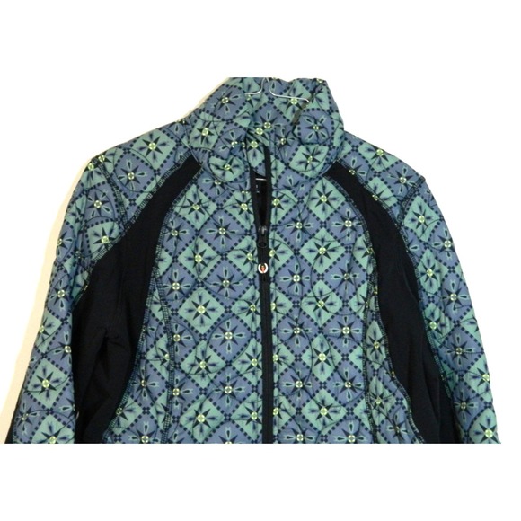 Kerrits GREEN Jacket Womens Medium Quilted Performance Equestrian Zip Pockets - Picture 3 of 12
